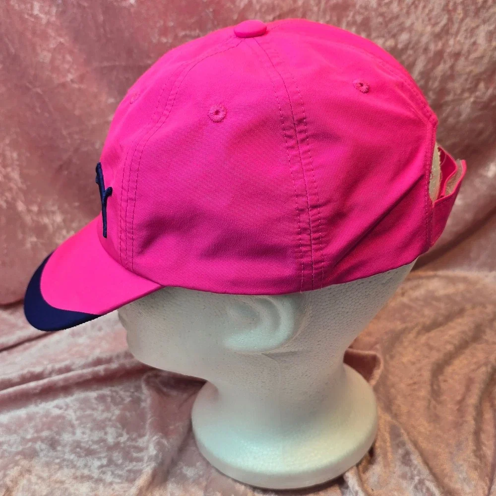 Puma Kids Hot Pink Navy Blue Athletic Baseball Cap Adjustable Hat